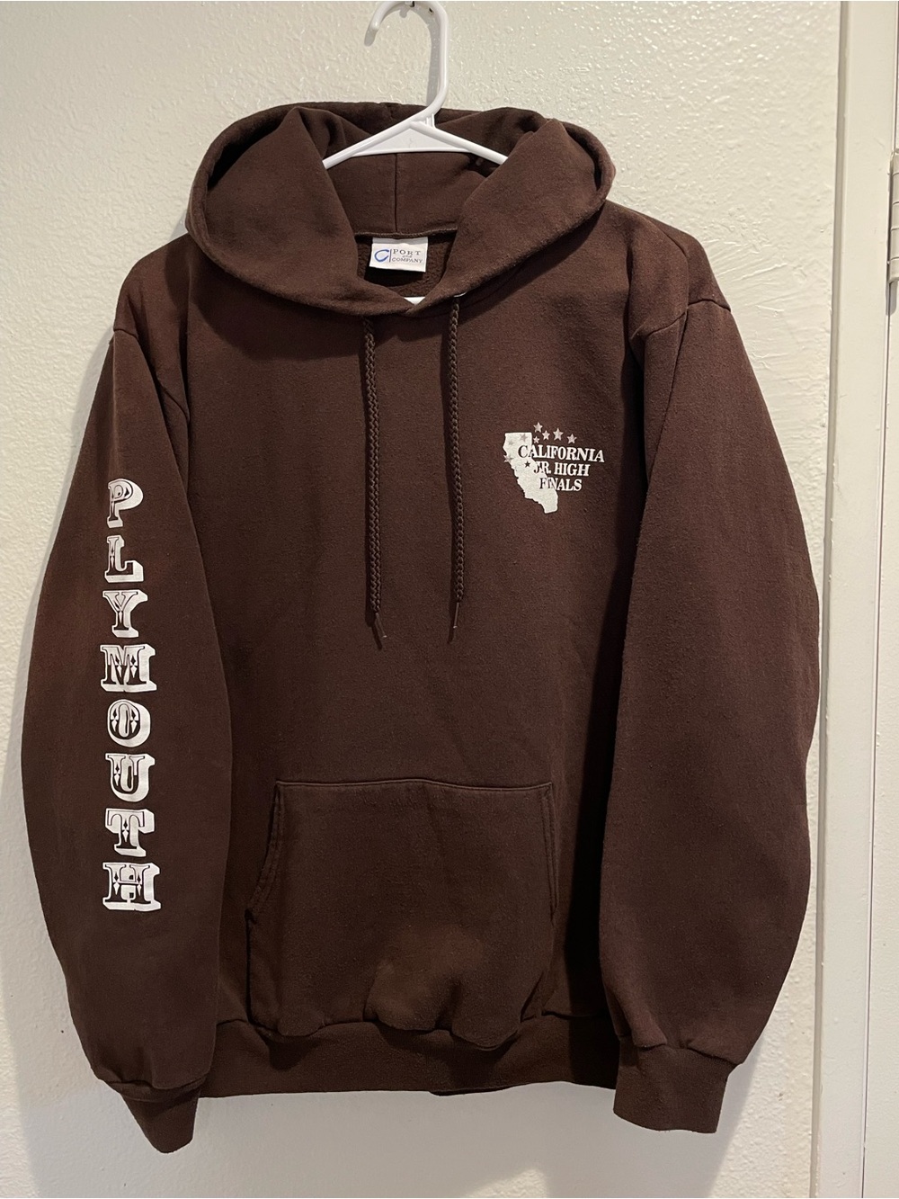2013 California Jr High Finals Rodeo Plymouth Brown Hoodie Size Small S